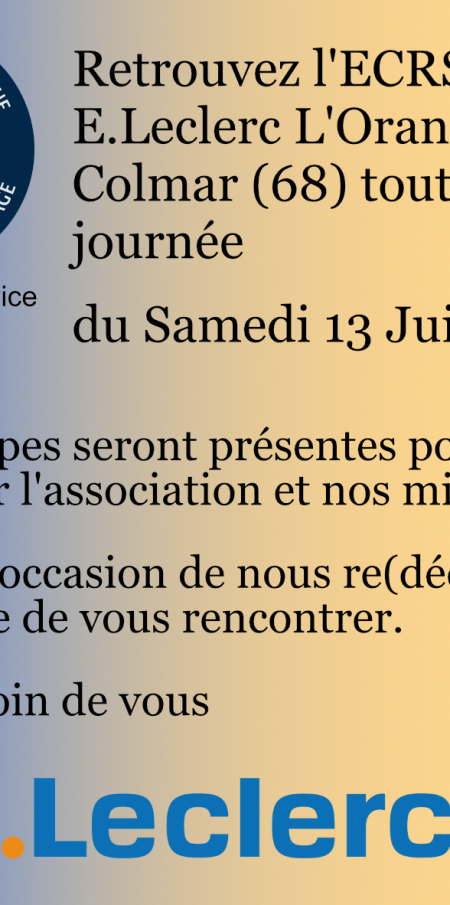 Présentation ECRS au E.Leclerc Orangerie Colmar (68) - 13 Juin 2020